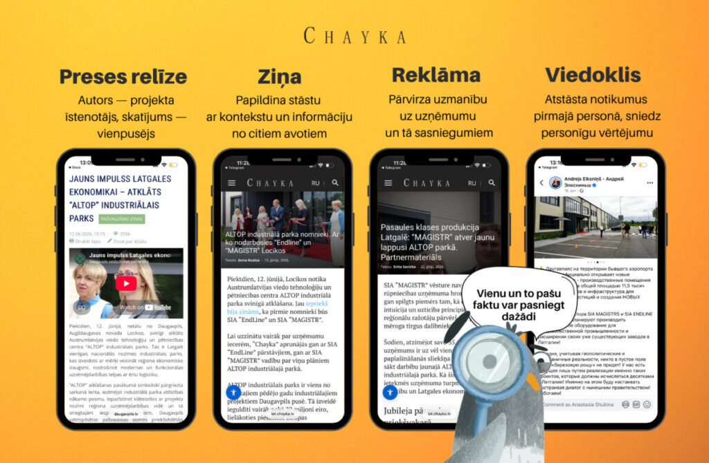 Vienu un to pašu faktu var pasniegt dažādi. Infografika: Anastasija Šubina