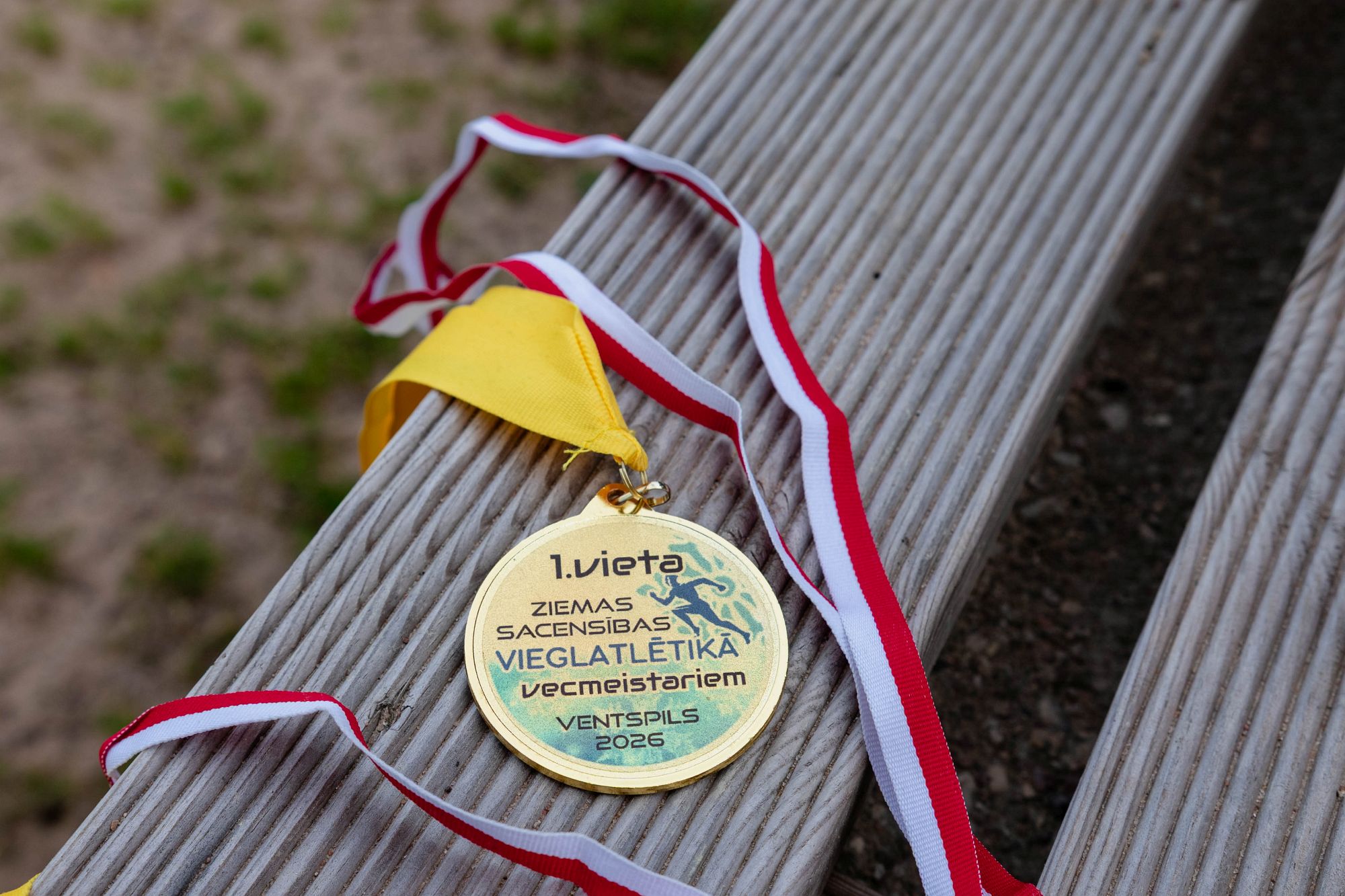 Atsevišķa medaļa par pirmo vietu: ziemas vieglatlētikas sacensības veterāniem, Ventspils, 2026.