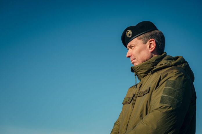 Nacionālo bruņoto spēku komandieris ģenerālmajors Kaspars Pudāns. Foto autors: seržants Ēriks Kukutis (Aizsardzības ministrija)