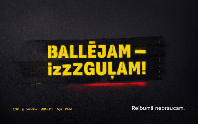 CSDD kampaņas pret braukšanu reibumā baneris. CSDD kampaņas pret braukšanu reibumā baneris.