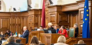 2025.gada 25.septembris. Darbs Saeimas sēdē. Foto: Ieva Ābele