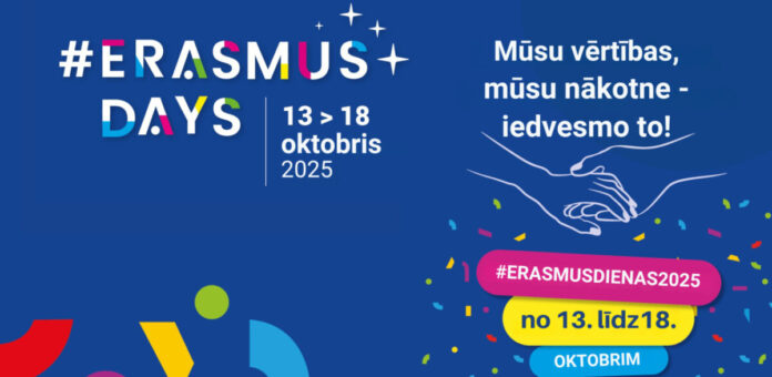 No 13. līdz 18. oktobrim Latvijā norisināsies #ErasmusDienas. Foto: erasmusplus.lv No 13. līdz 18. oktobrim Latvijā norisināsies #ErasmusDienas. Foto: erasmusplus.lv