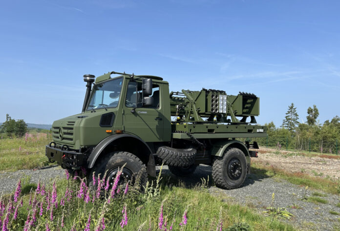 Distances mīnēšanas sistēma “Skorpion 2”. Foto: Dynamit Nobel Defence GmbH Distances mīnēšanas sistēma “Skorpion 2”. Foto: Dynamit Nobel Defence GmbH