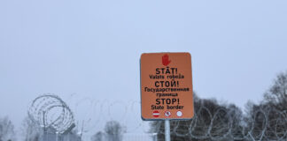 Robežžogs uz Latvijas-Baltkrievijas robežas. Foto: Anna Luīze Ruskule/ Chayka.lv