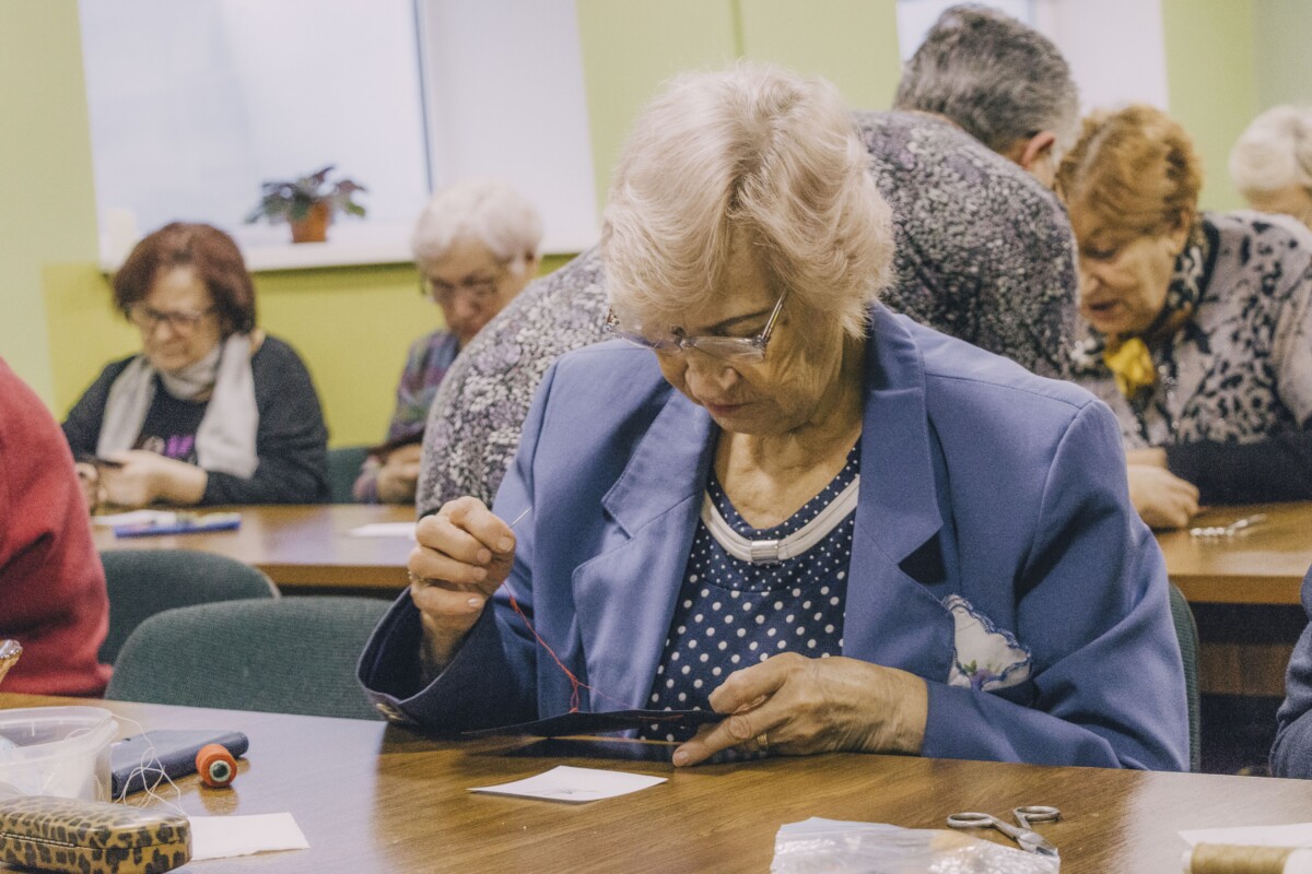 Valentina Vanaga Krāslavas Senioru skolā. 2025. gada 4. decembris. Foto: Jevgēnijs Ratkovs