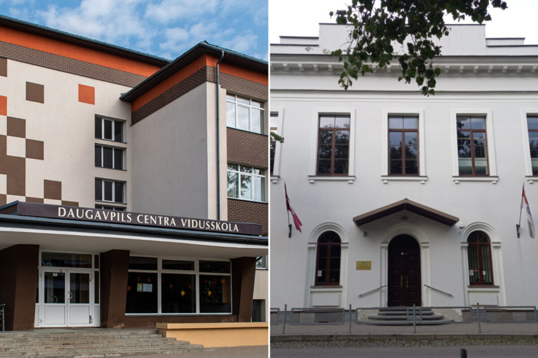 Divas Daugavpils skolas “izkrīt” no valsts kritērijiem. Daugavpils dome plāno vienu pievienot ģimnāzijai, bet vidusskolu pārveidot par pamatskolu. Chayka.lv kolāža Divas Daugavpils skolas “izkrīt” no valsts kritērijiem. Daugavpils dome plāno vienu pievienot ģimnāzijai, bet vidusskolu pārveidot par pamatskolu. Chayka.lv kolāža