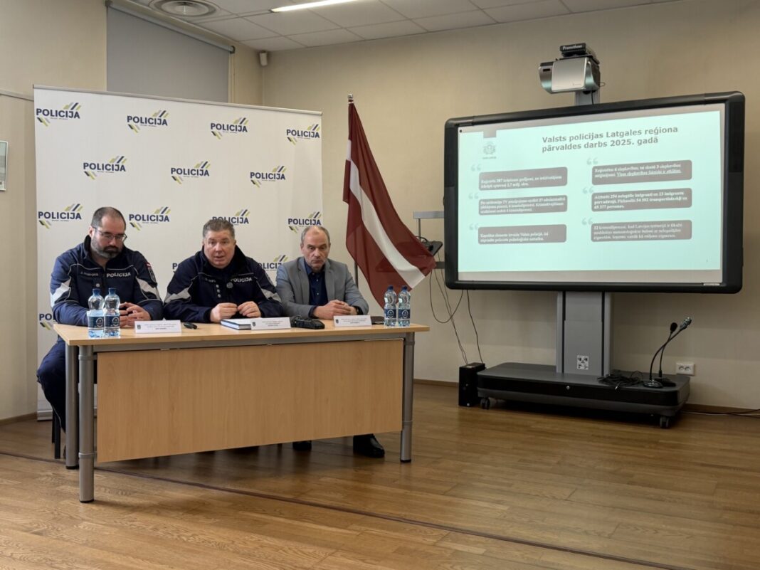 Valsts policijas Latgales reģiona pārvaldes preses konference. Foto: Anna Kusiņa Valsts policijas Latgales reģiona pārvaldes preses konference. Foto: Anna Kusiņa