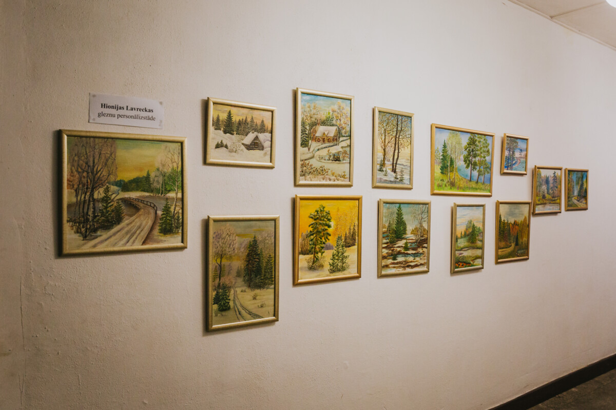 Hionijas Lavreckas personālizstāde Salienas kultūras namā. Foto: Irina Maskalenko