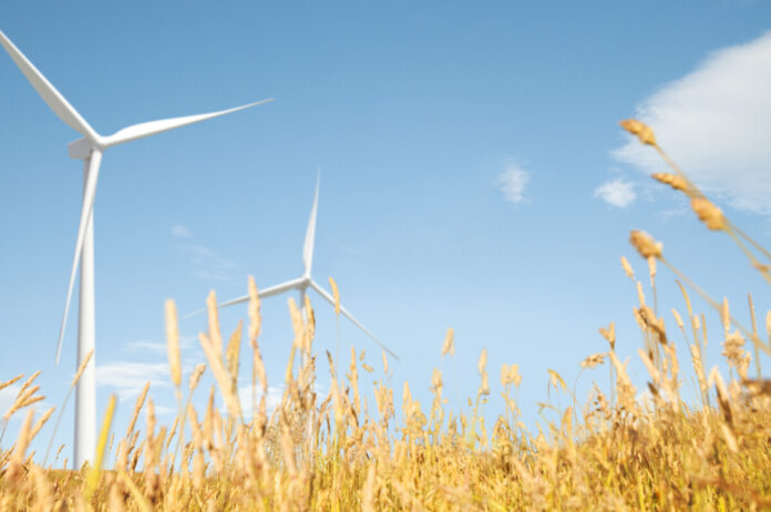 Windmill Grassland Field Hill Natural Scenics Concept