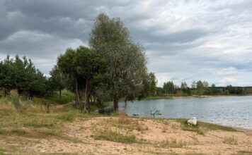 Kāpēc Ruģeļos slēgts veikparks? Īpašnieks runā par negaidītu atteikumu, pašvaldība – par neizpildītiem nosacījumiem Vieta pie Ruģeļu ūdenskrātuves, kur vēl nesen darbojās veikparks. 2026. gada 23. jūlijā. Foto: Anna Kusiņa