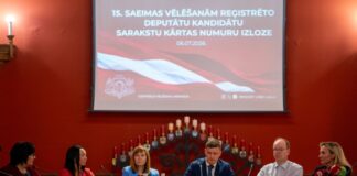 Izlozēti partiju sarakstu numuri 15. Saeimas vēlēšanām. Foto: Centrālā vēlēšanu komisija