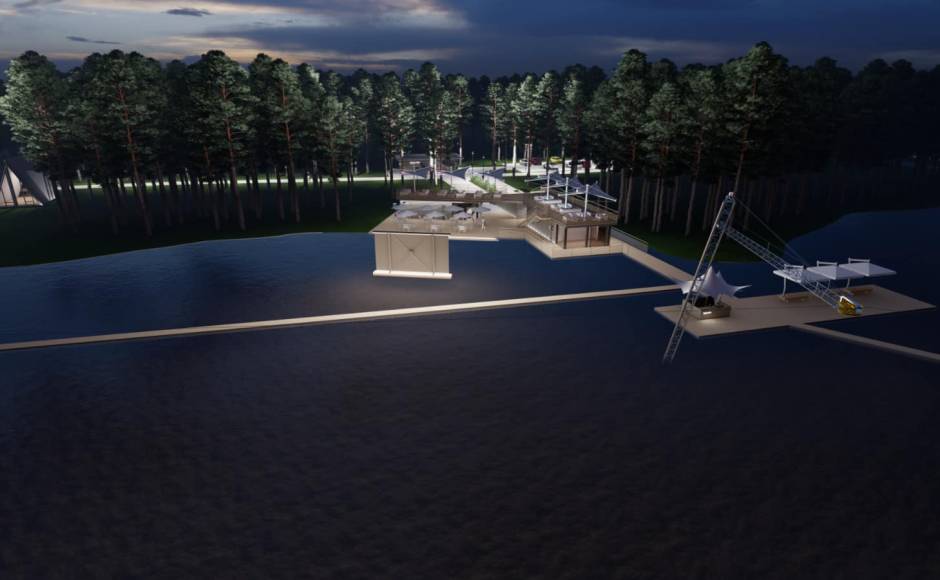 Veikparka projekts Lielā Stropu ezera krastā Daugavpilī. Vizualizācija: daugavpils.lv