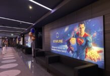Kinoteātra STARLINE telpas Daugavpilī. Slēgtā prezentācija par godu atklāšanai 2026. gada 20. augustā. Foto: Evelina Maibogina