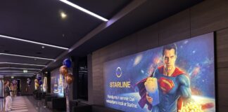 Kinoteātra STARLINE telpas Daugavpilī. Slēgtā prezentācija par godu atklāšanai 2026. gada 20. augustā. Foto: Evelina Maibogina