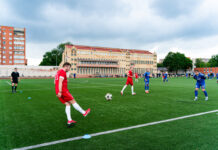 Daugavpils čempionāts futbolā 7 x 7 stadionā “Celtnieks” Jaunbūves apkaimē. Foto: Margarita Vigule / daugavpils.lv