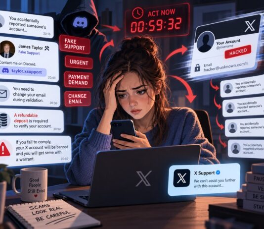 Krāpnieki ar viltus atbalsta palīdzību izvilina piekļuvi X kontiem, un uz šīs shēmas uzķeras arī jauni cilvēki, kuri labi pārzina internetu. Reāls stāsts par jaunu Latvijas iedzīvotāju. Ilustratīvs attēls radīts ar mākslīgā intelekta palīdzību