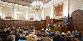 Saeimas ārkārtas sēde 2026. gada 20. augustā. Foto: Ieva Ābele-Ozoliņa / Saeima