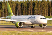 Latvijas aviokompānija airBaltic sākusi finanšu saistību restrukturizāciju ASV Chapter 11 procedūras ietvaros. Foto no aviokompānijas Facebook lapas