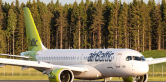 Latvijas aviokompānija airBaltic sākusi finanšu saistību restrukturizāciju ASV Chapter 11 procedūras ietvaros. Foto no aviokompānijas Facebook lapas