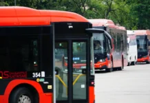 Daugavpilī ievieš elektronisko biļešu sistēmu. Kad to sāks izmantot, kā varēs norēķināties un kas notiks ar atlaidēm? "Daugavpils satiksme" autobusi. Ilustratīvs attēls. Foto: Daugavpils satiksme