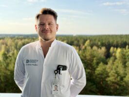 Deniss Vasiļjevs, Daugavpils reģionālās slimnīcas (DRS) invazīvais kardiologs, direktors izglītības un zinātnes jautājumos. Foto: DRS