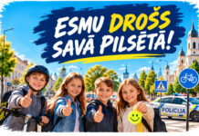 Latgales skolēnus aicina piedalīties konkursā “Esmu drošs savā pilsētā”. Publicitātes attēls.