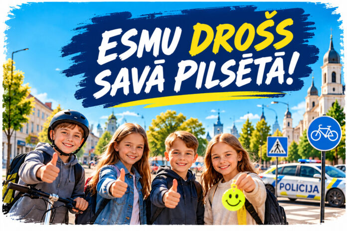 Latgales skolēnus aicina piedalīties konkursā “Esmu drošs savā pilsētā”. Publicitātes attēls.