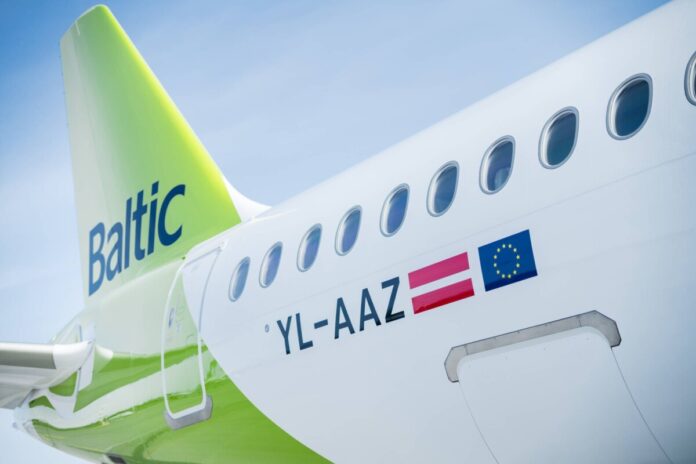 airBaltic lidmašīna Airbus A220-300. Foto: airBaltic