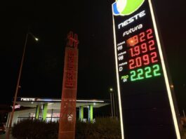 “Neste” degvielas uzpildes stacija Daugavpilī, Smilšu ielā 32. 2026. gada 26. oktobris. Foto: Anastasija Šubina