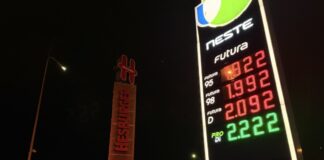 “Neste” degvielas uzpildes stacija Daugavpilī, Smilšu ielā 32. 2026. gada 26. oktobris. Foto: Anastasija Šubina